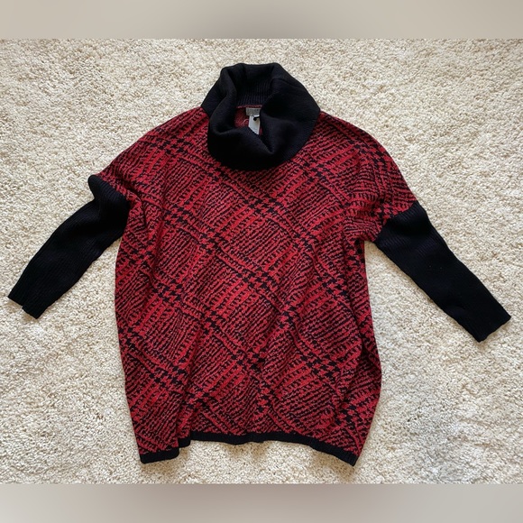 Joseph A Cowl Neck Sweater Size L Dolman Sleeves - Picture 6 of 14